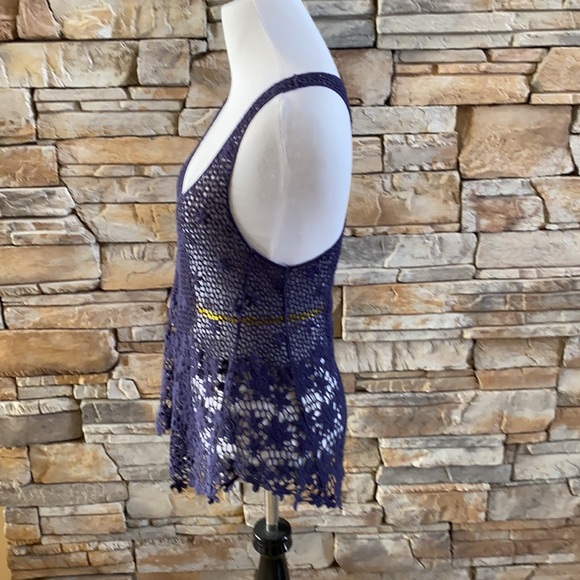 Fang Crocheted Lace Racerback Tank Top - Picture 2 of 4